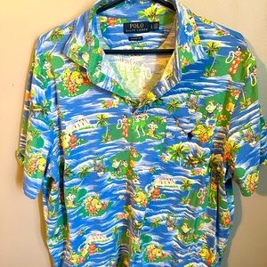 Men’s Polo Hawaiian style shirt